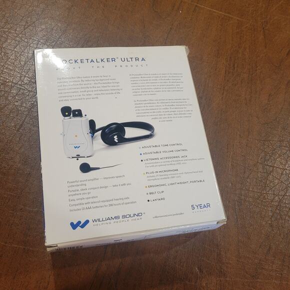Williams Sound Pocketalker Ultra Personal Sound Amplifier Bonus Pack PKT D1-EH - Picture 2 of 16